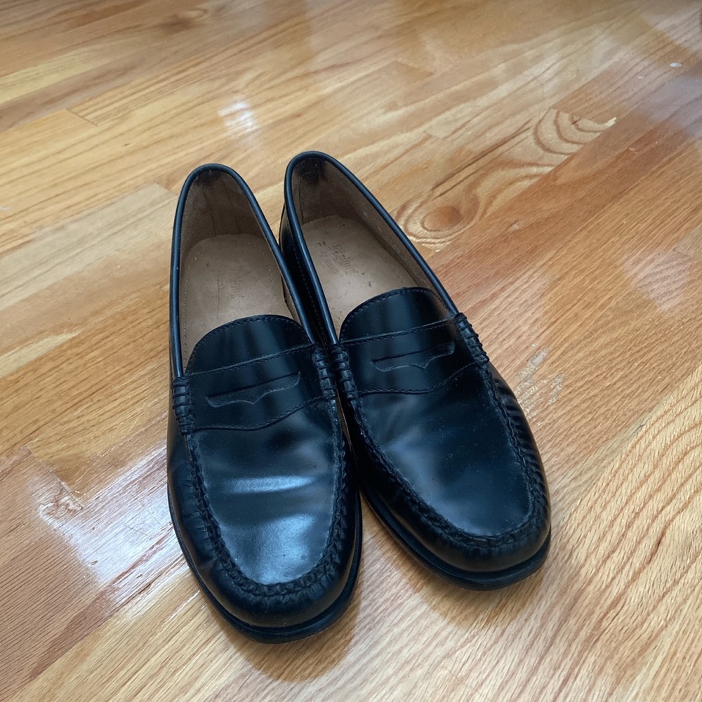 Black patent leather bass weejuns